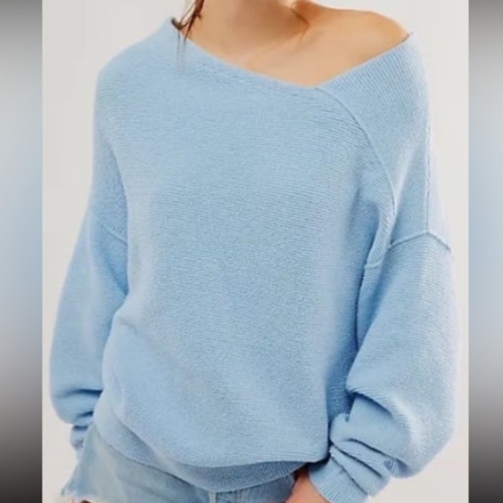 Blue Free People Sweater
